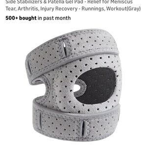 NWT wellknee L/XL Gray Knee Brace with Patella Gel Pad